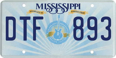 MS license plate DTF893