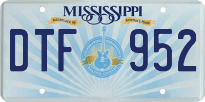 MS license plate DTF952