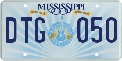 MS license plate DTG050