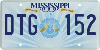 MS license plate DTG152