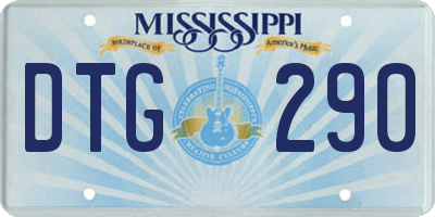 MS license plate DTG290