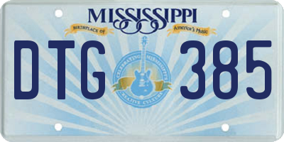 MS license plate DTG385