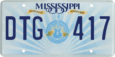 MS license plate DTG417