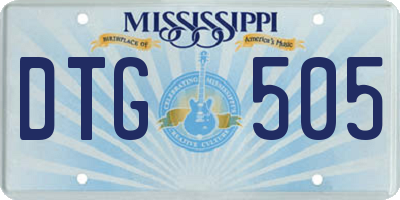 MS license plate DTG505