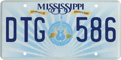 MS license plate DTG586