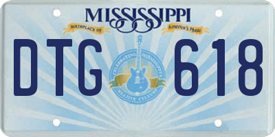 MS license plate DTG618