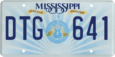 MS license plate DTG641