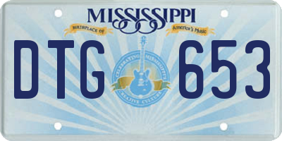 MS license plate DTG653