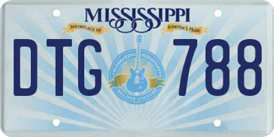 MS license plate DTG788
