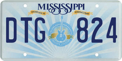 MS license plate DTG824