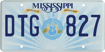 MS license plate DTG827