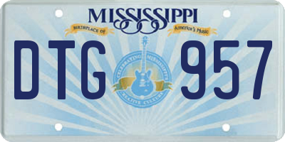 MS license plate DTG957