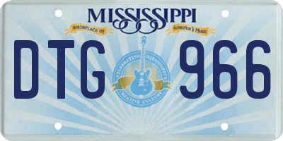 MS license plate DTG966