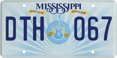 MS license plate DTH067