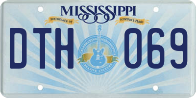 MS license plate DTH069