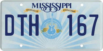 MS license plate DTH167
