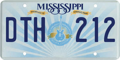 MS license plate DTH212