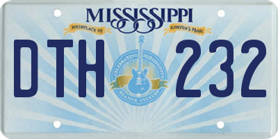 MS license plate DTH232