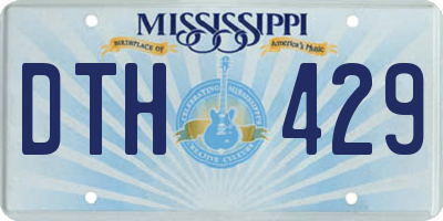 MS license plate DTH429