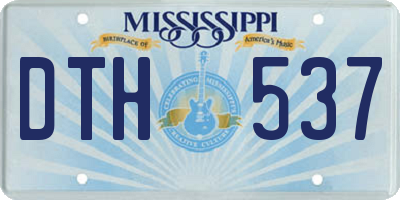 MS license plate DTH537