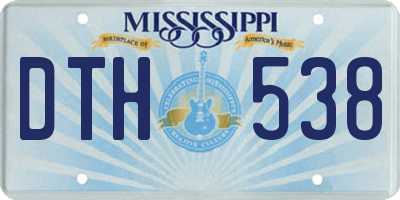 MS license plate DTH538