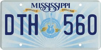 MS license plate DTH560