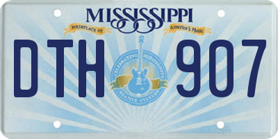 MS license plate DTH907