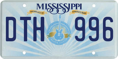 MS license plate DTH996