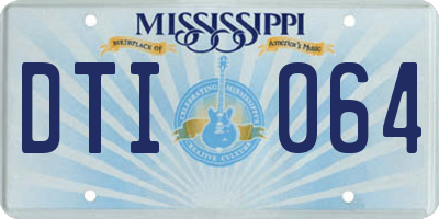 MS license plate DTI064