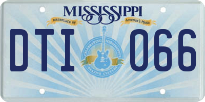 MS license plate DTI066