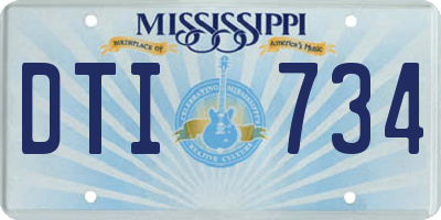 MS license plate DTI734