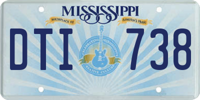 MS license plate DTI738