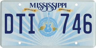MS license plate DTI746