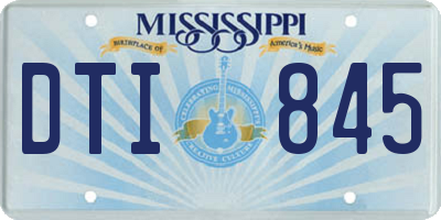 MS license plate DTI845