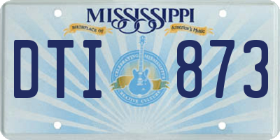 MS license plate DTI873