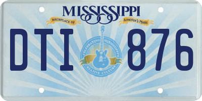 MS license plate DTI876