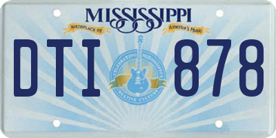 MS license plate DTI878