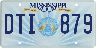 MS license plate DTI879