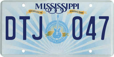 MS license plate DTJ047