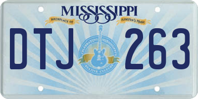 MS license plate DTJ263