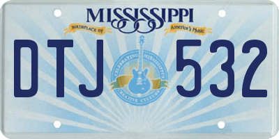 MS license plate DTJ532