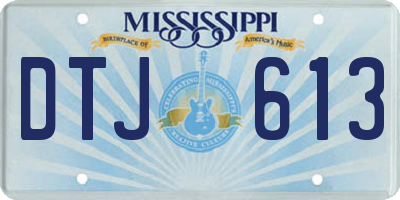 MS license plate DTJ613
