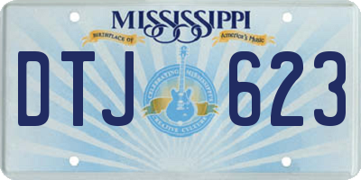 MS license plate DTJ623