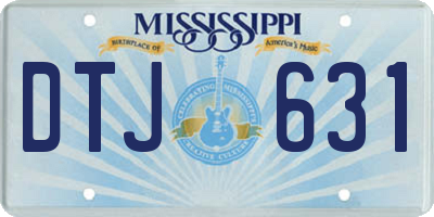 MS license plate DTJ631