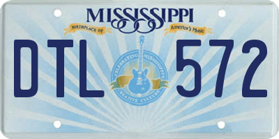 MS license plate DTL572