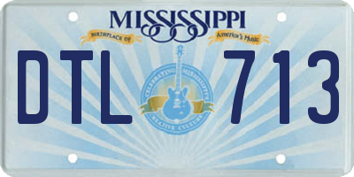 MS license plate DTL713