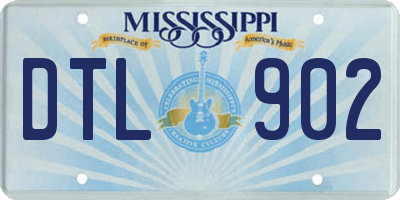 MS license plate DTL902
