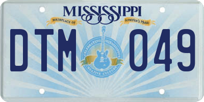 MS license plate DTM049