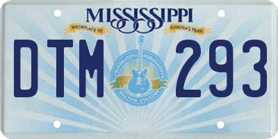 MS license plate DTM293