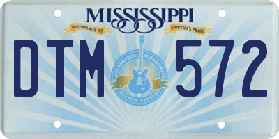 MS license plate DTM572
